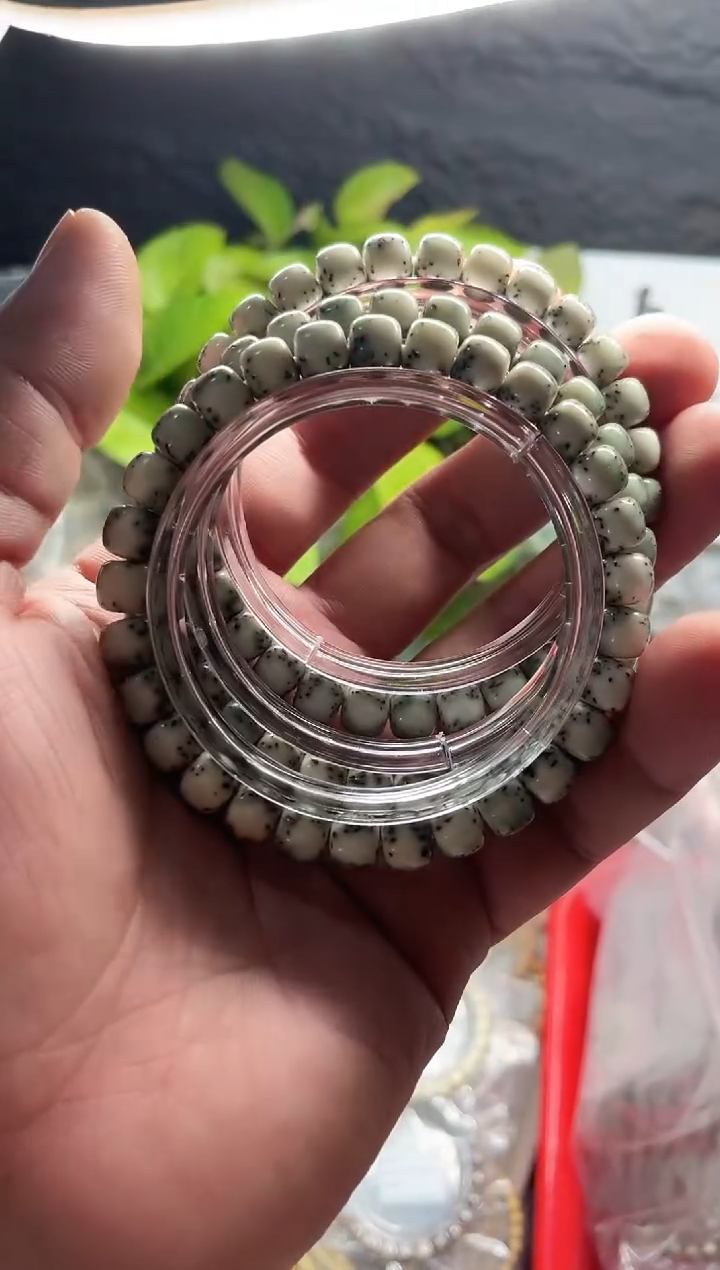 星月菩提手串海南星月菩提《Y28》8X7河豚单圈