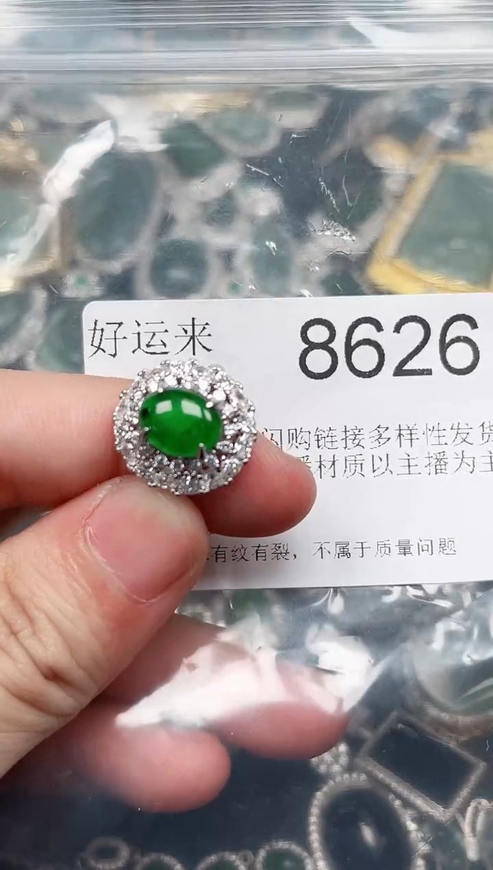 【闪购商品】翡翠颈饰未镶嵌送皮绳8626