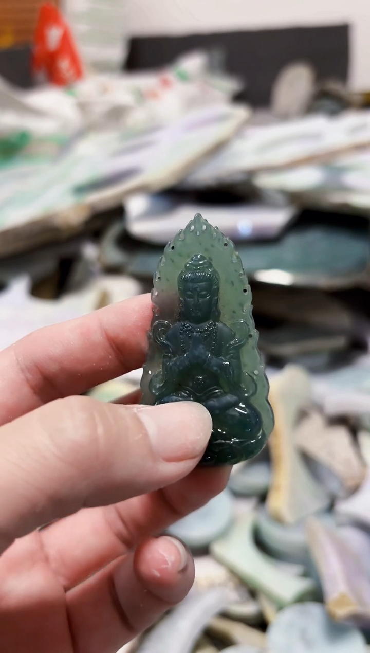 【闪购商品】翡翠颈饰未镶嵌A货白谭1796