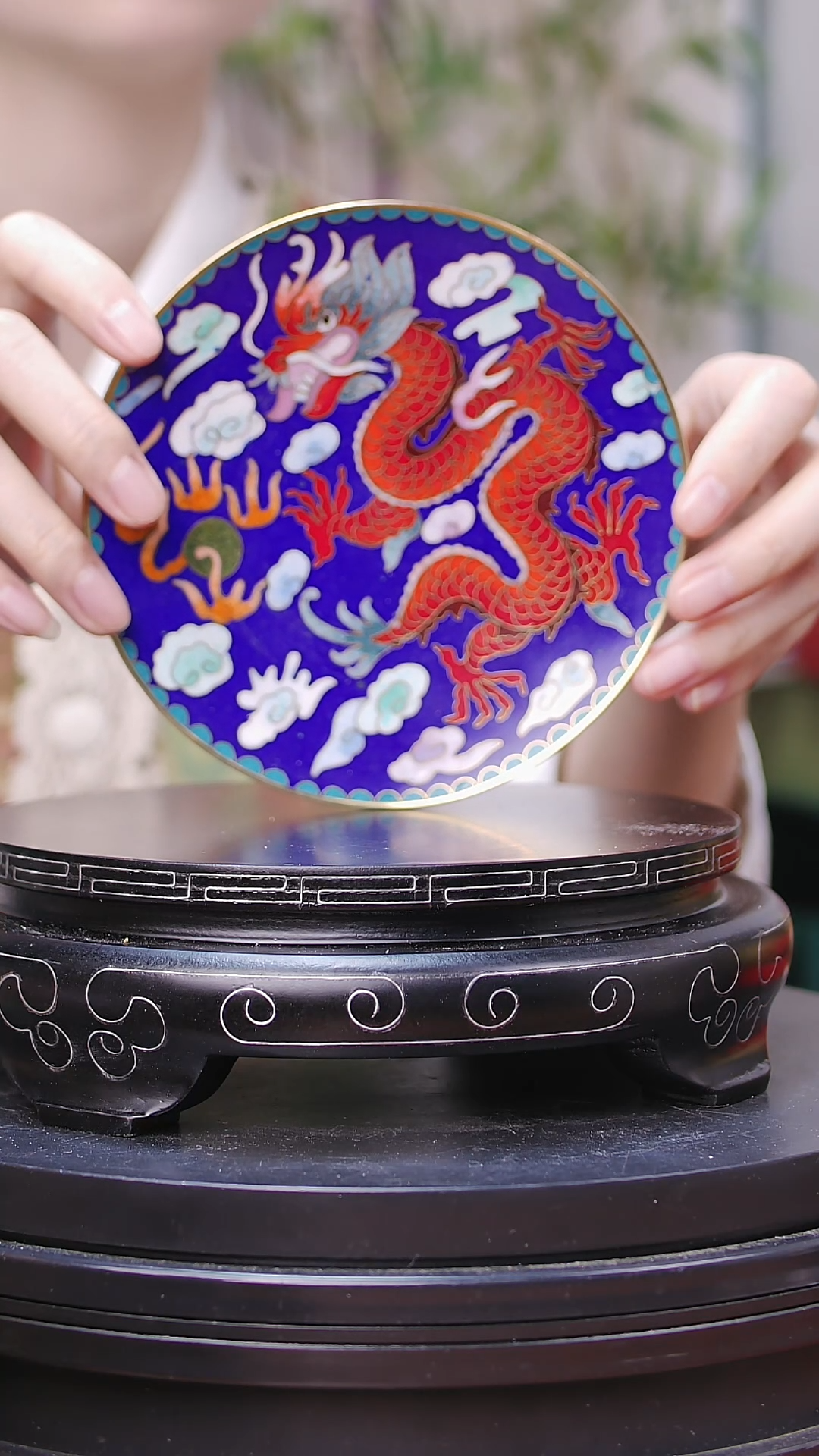 【闪购商品】非遗技艺 景泰蓝龙纹盘