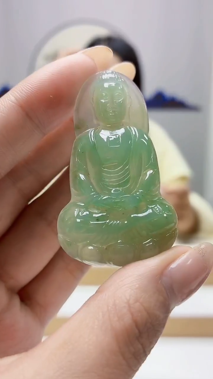 未镶嵌定制翡翠3495MM-毛货挂件50