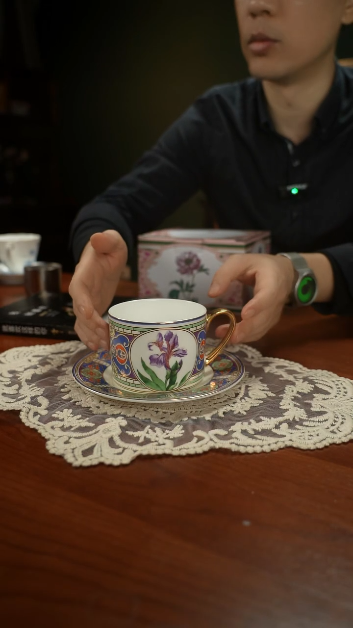 高端礼品（IPF家）鸢尾花杯碟-QL