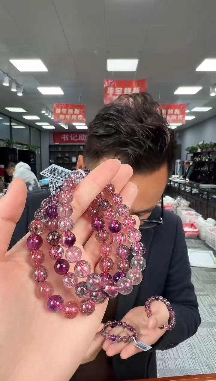 【闪购商品】水晶手链未镶嵌B55 gck852约9mm多样性发一