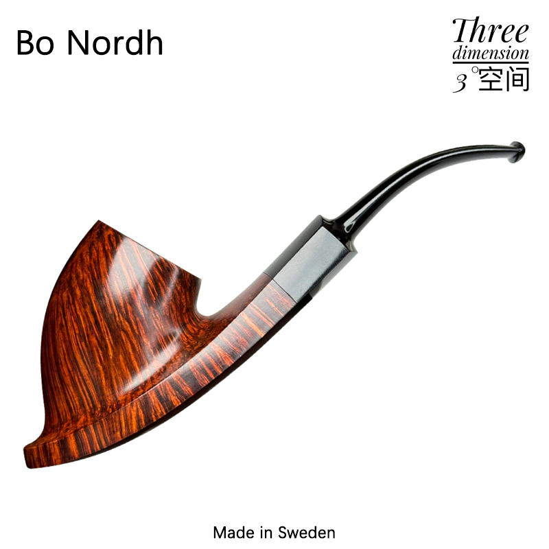 Bo Nordh博诺03年制全新经典拉美西斯法老盾牌完美纹理石楠木烟斗