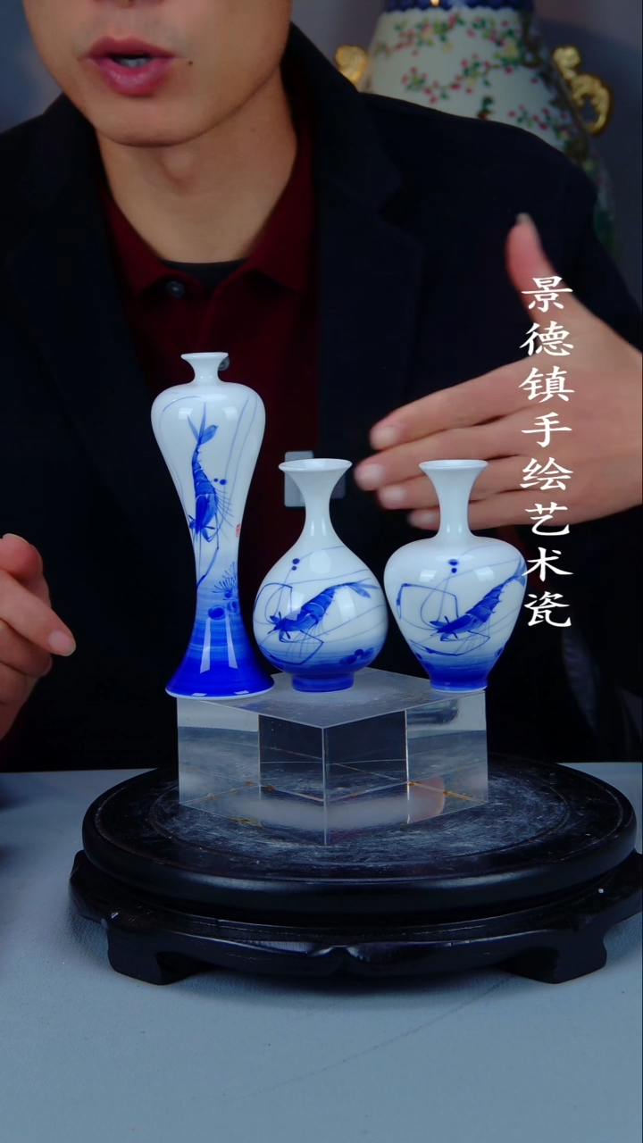 摆件陶瓷景德镇手工手绘陶瓷摆件6