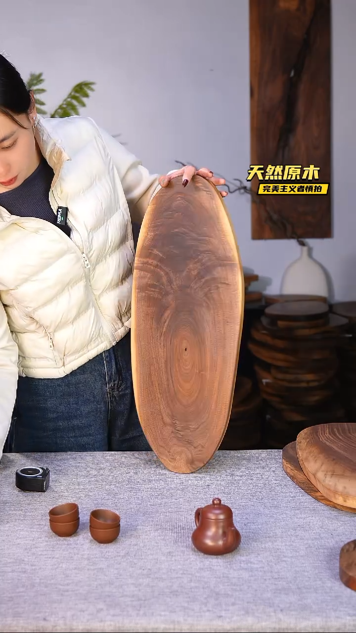 木北美黑胡桃原木.干裂疤结不属于商品质量问题完美主义者慎拍