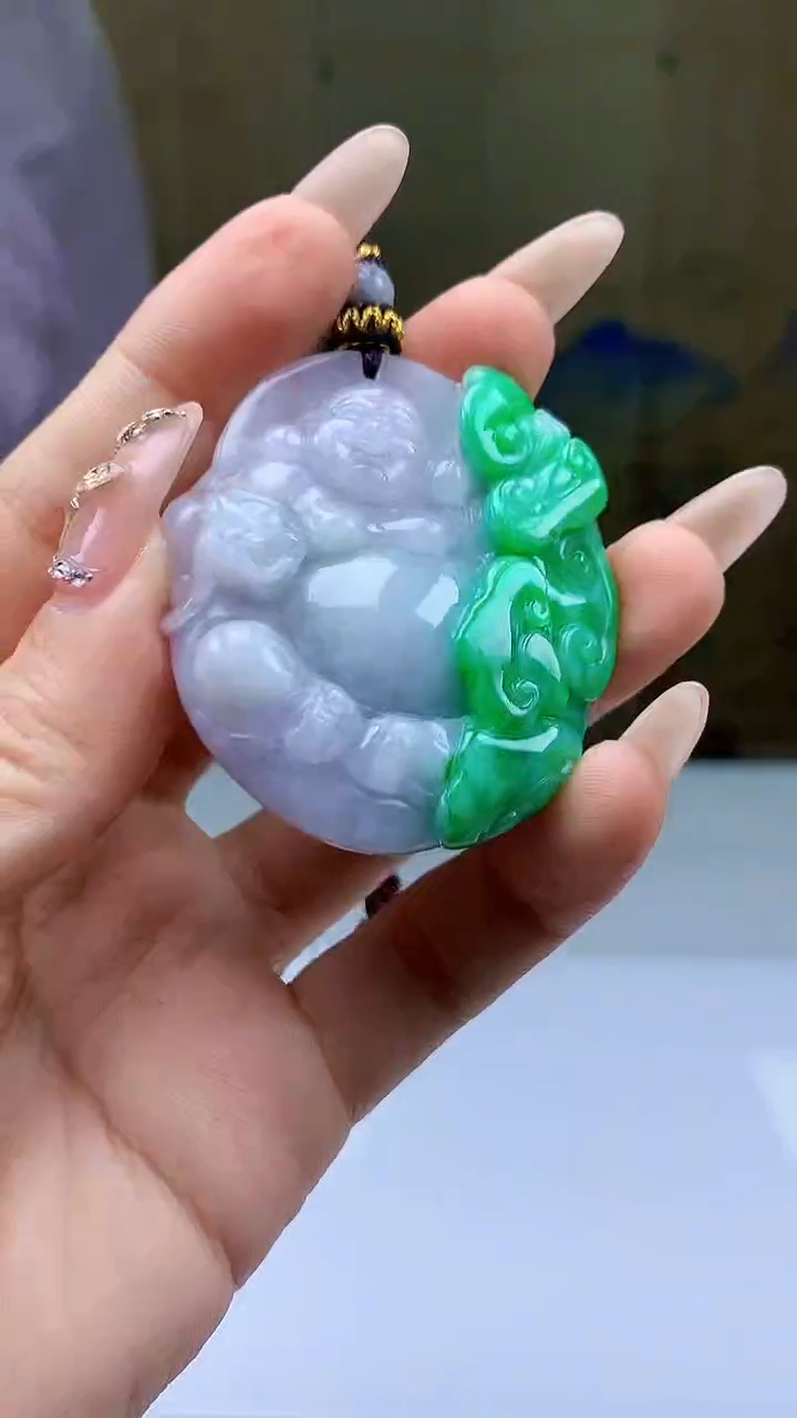 【闪购商品】定制翡翠未镶嵌4902ty-毛货挂件225