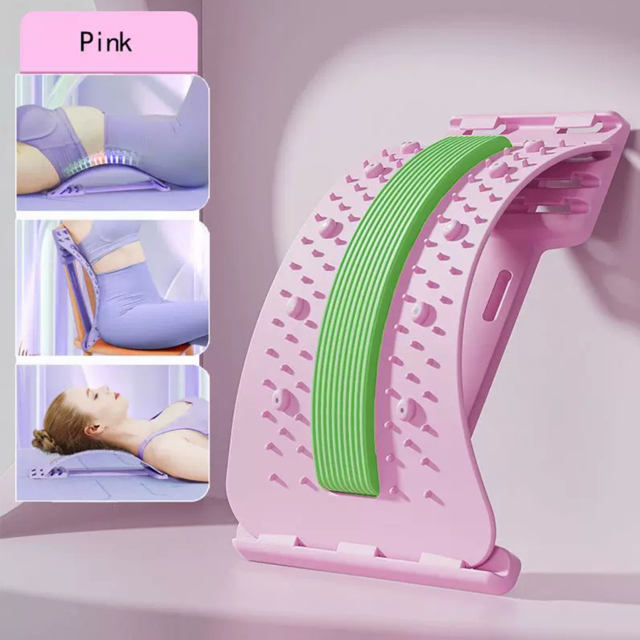 腰椎拉伸牵引按摩器腰间盘突出针灸按摩器躺靠垫脊柱腰椎矫正器