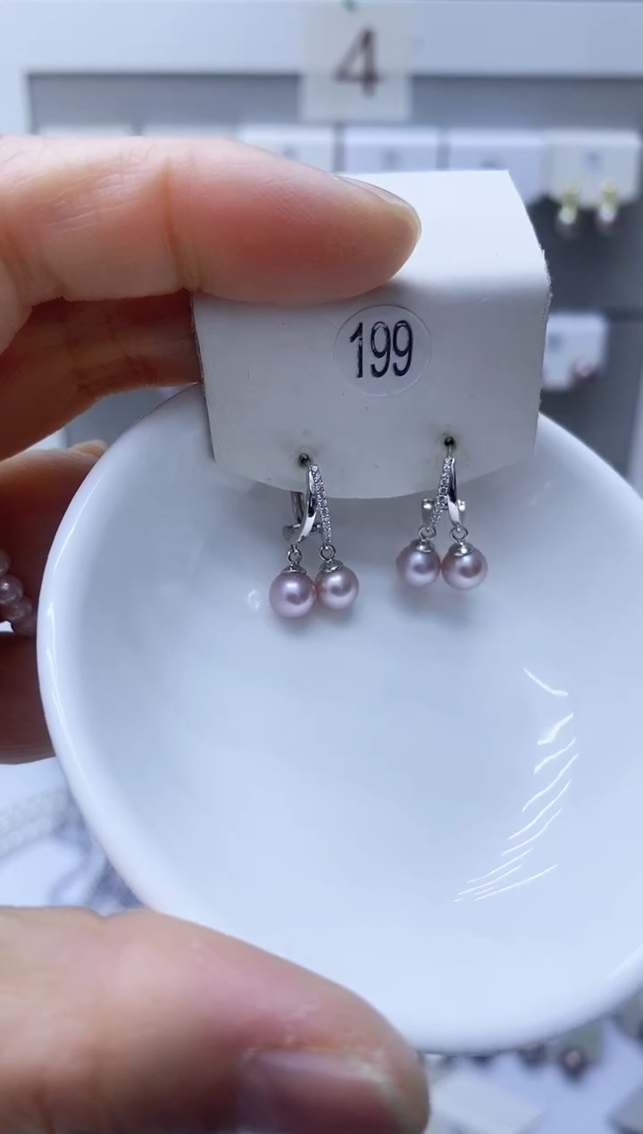 【闪购商品】淡水珍珠耳饰银S925镶嵌199