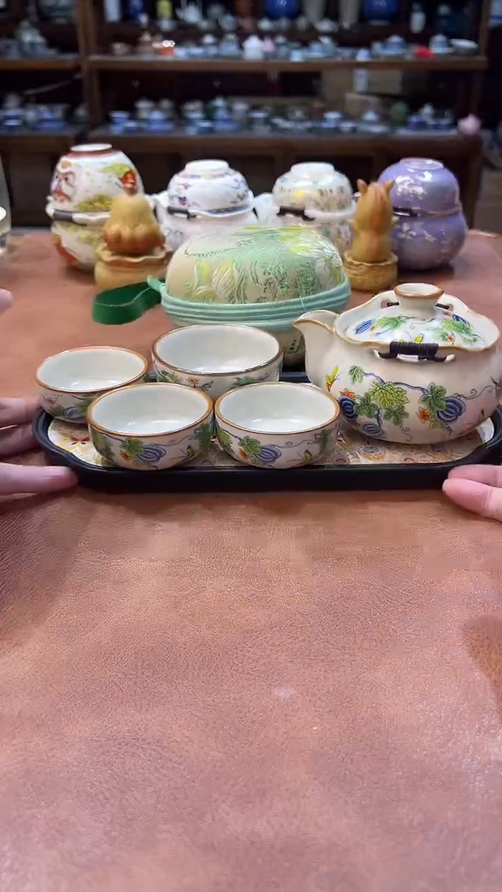 真的很便宜会开片的旅行茶具