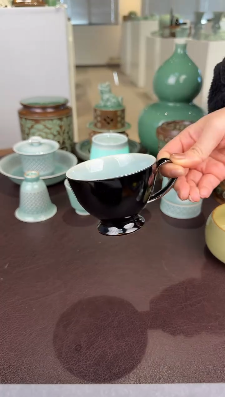 青瓷手工茶器包邮