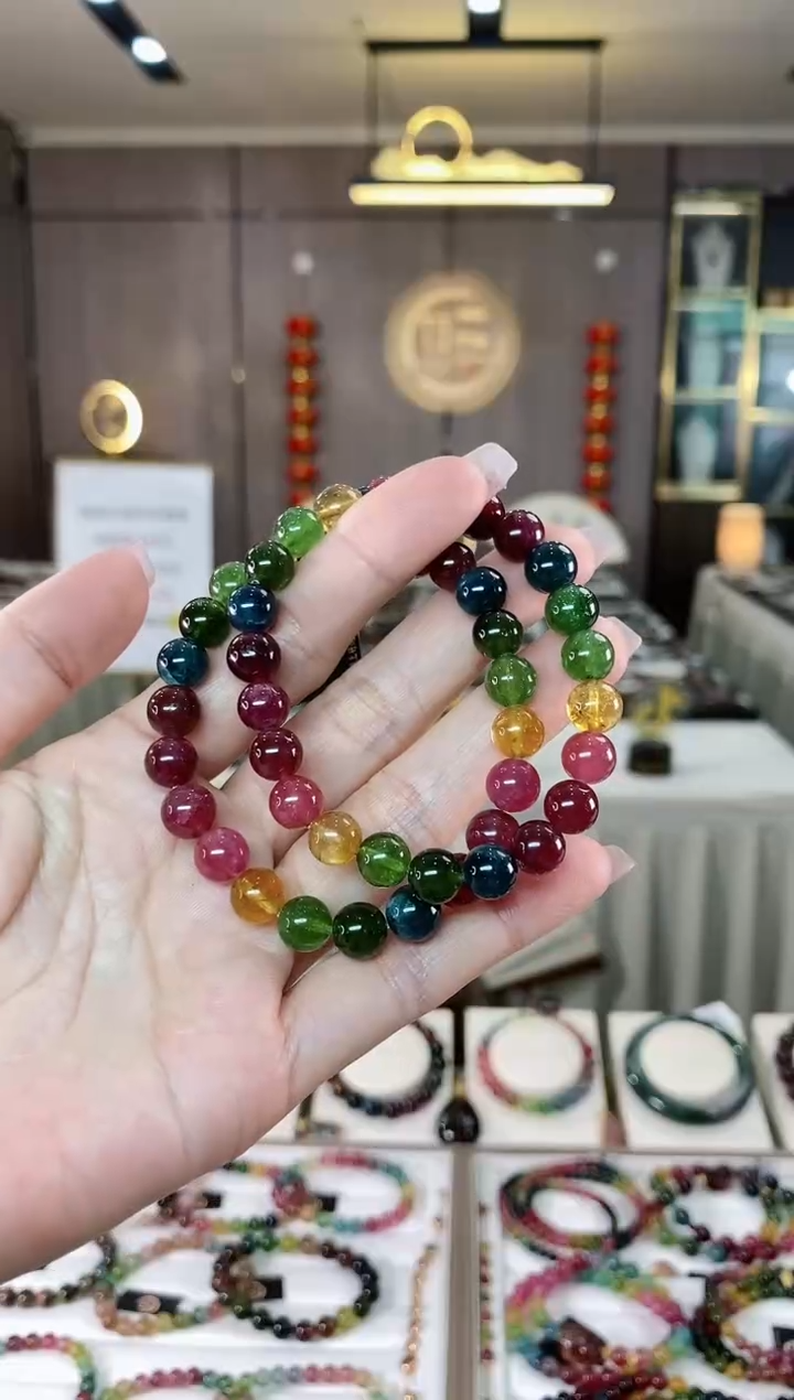 【闪购商品】碧玺单圈手串8mm+未镶嵌（多样性发一条）hon