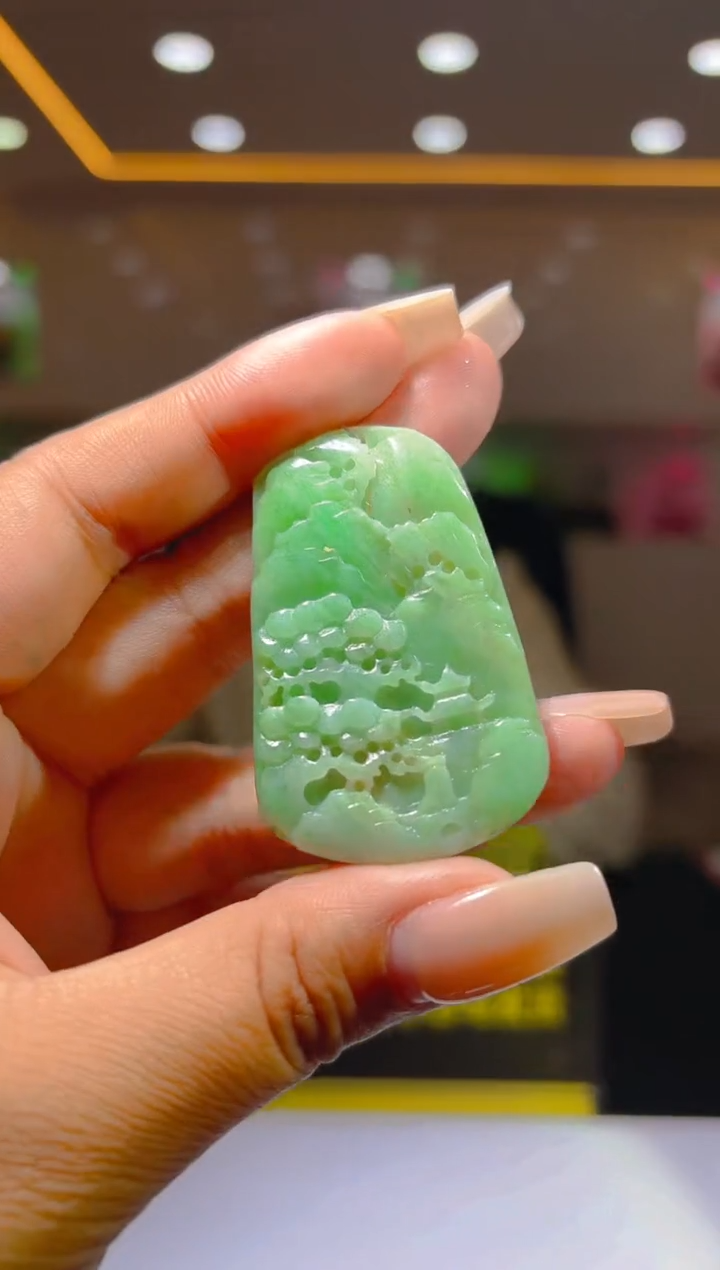 颈饰未镶嵌翡翠19/1128/L/山水