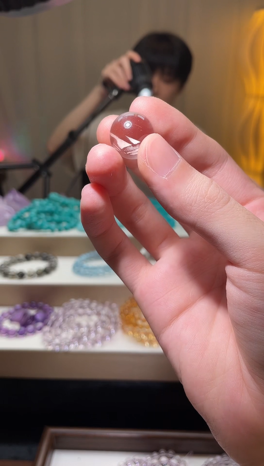 未镶嵌手串水晶闪片单珠17.8mm