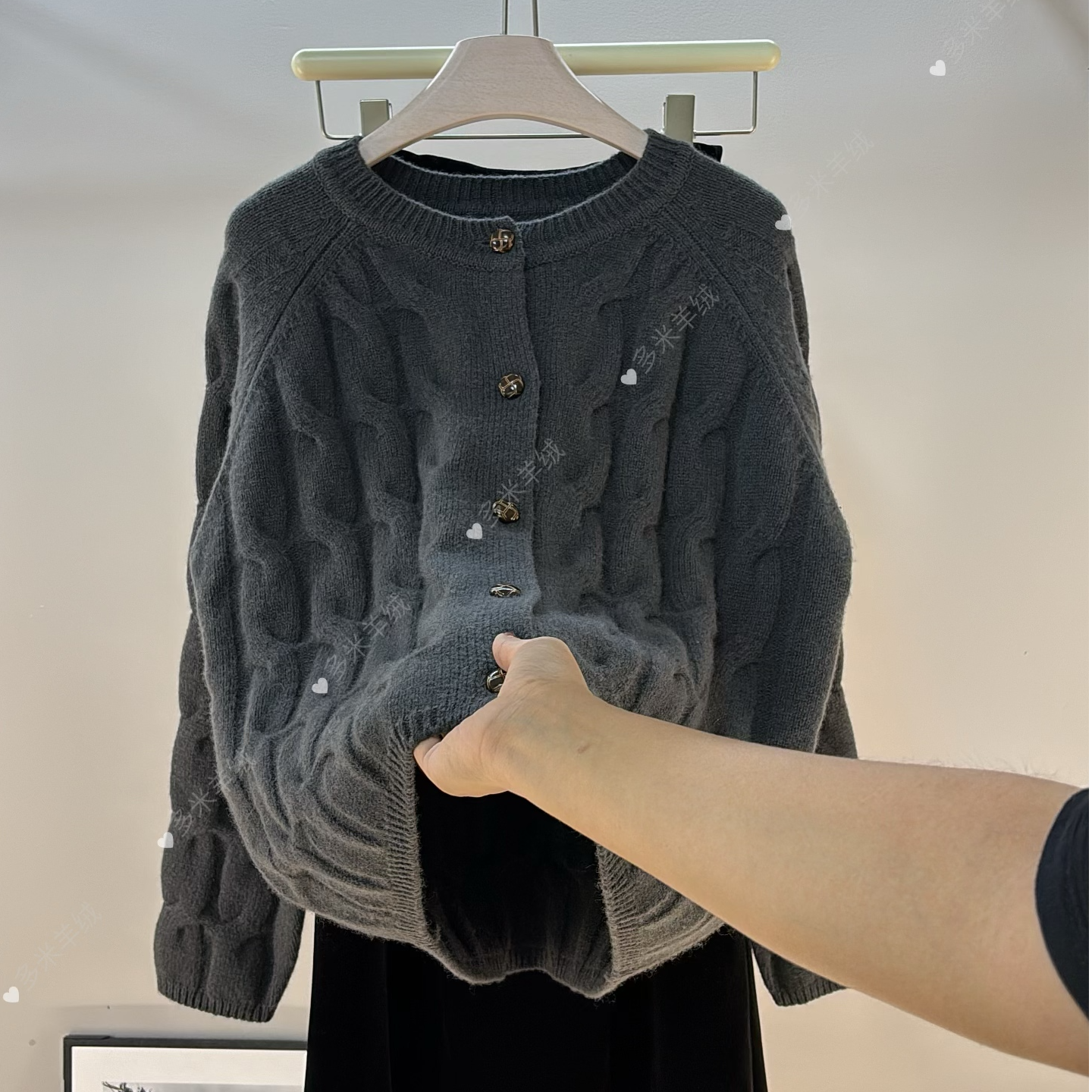 【欣】开衫慵懒风女士秋冬时尚百搭气质重工my