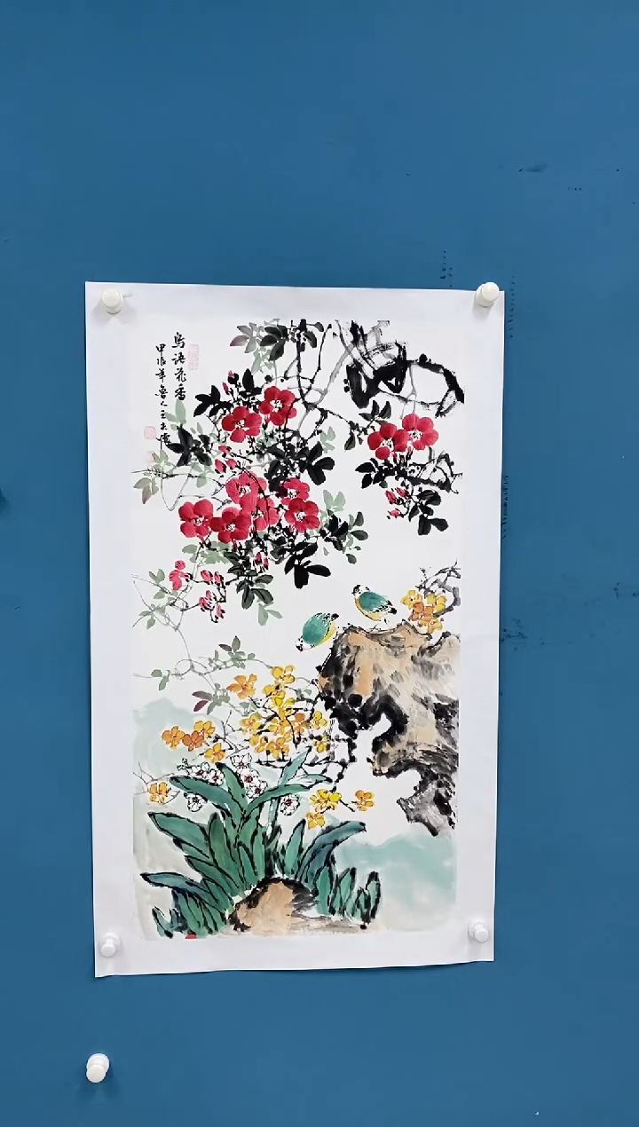 【闪购商品】国画2.8-王夫怀-三尺花鸟40