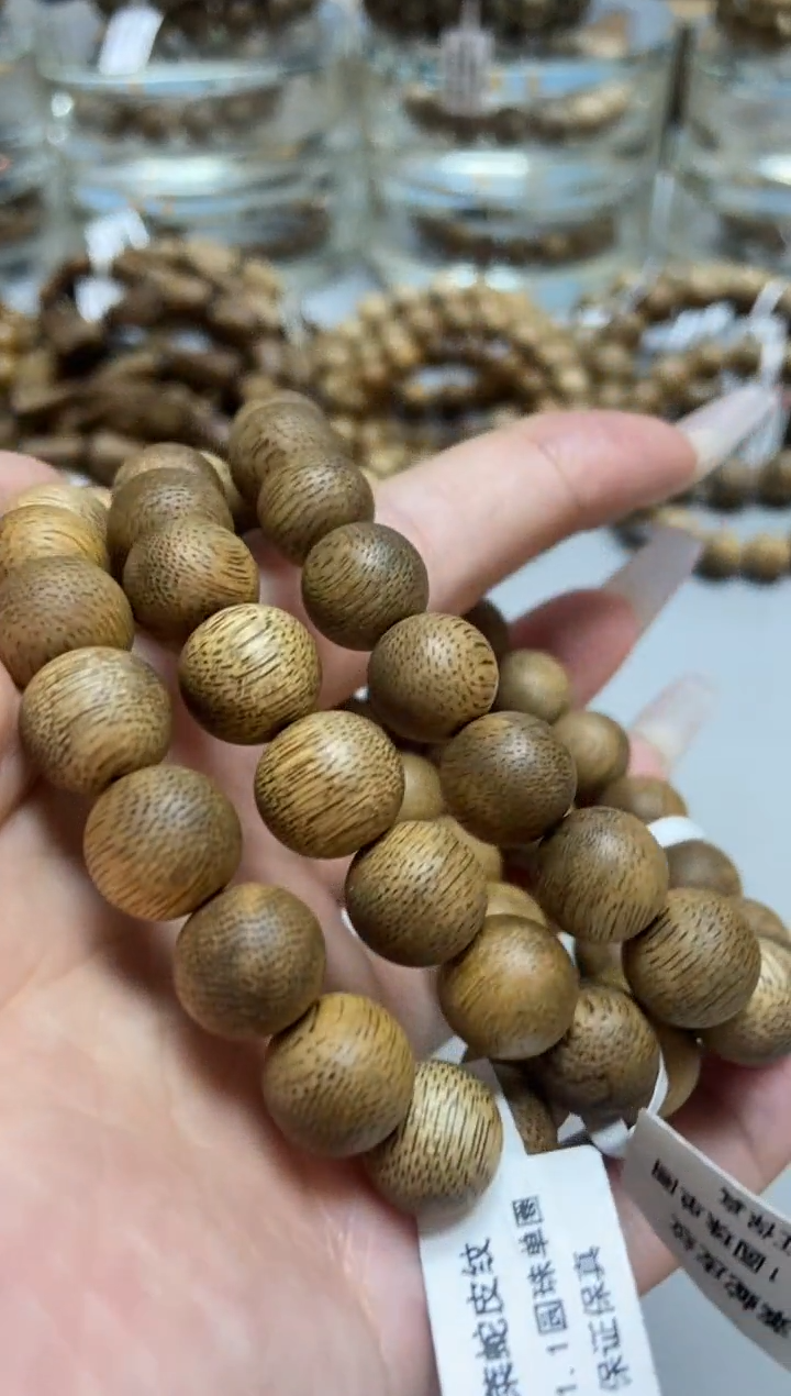 手串沉香文莱圆珠单圈1.1蛇皮纹多样性发其一