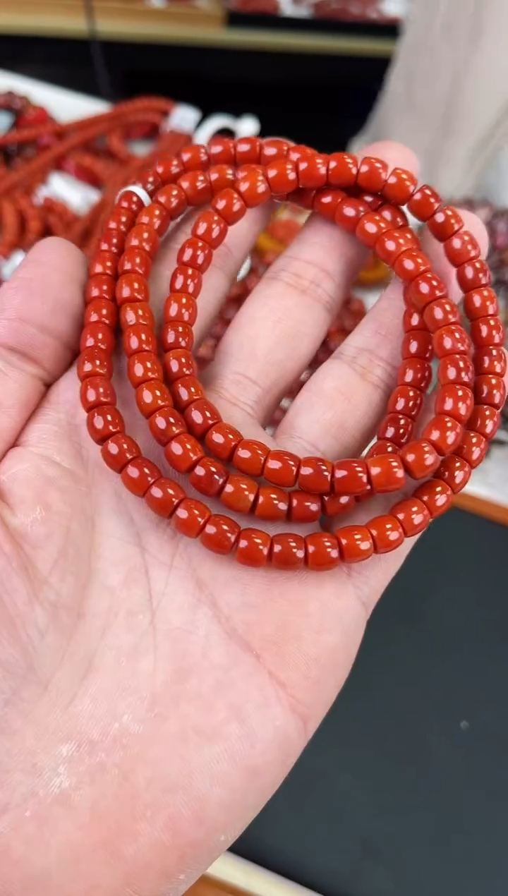 【闪购商品】南红玛瑙瓦西直切多圈7+未镶嵌一个/条