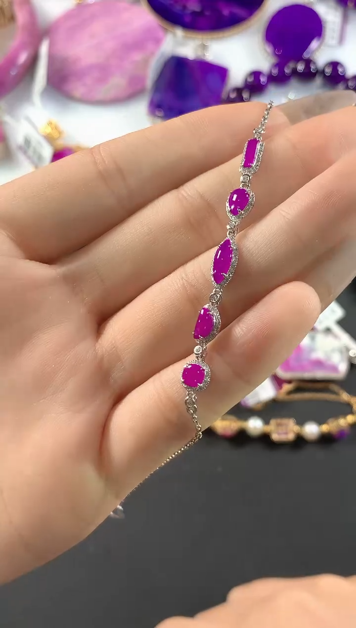 18K金镶嵌苏纪石（舒俱来）.手链