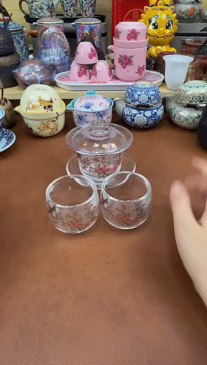 陶瓷茶具摆件旅行套组
