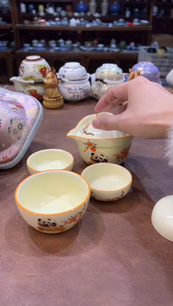 真的很便宜会开片的旅行茶具