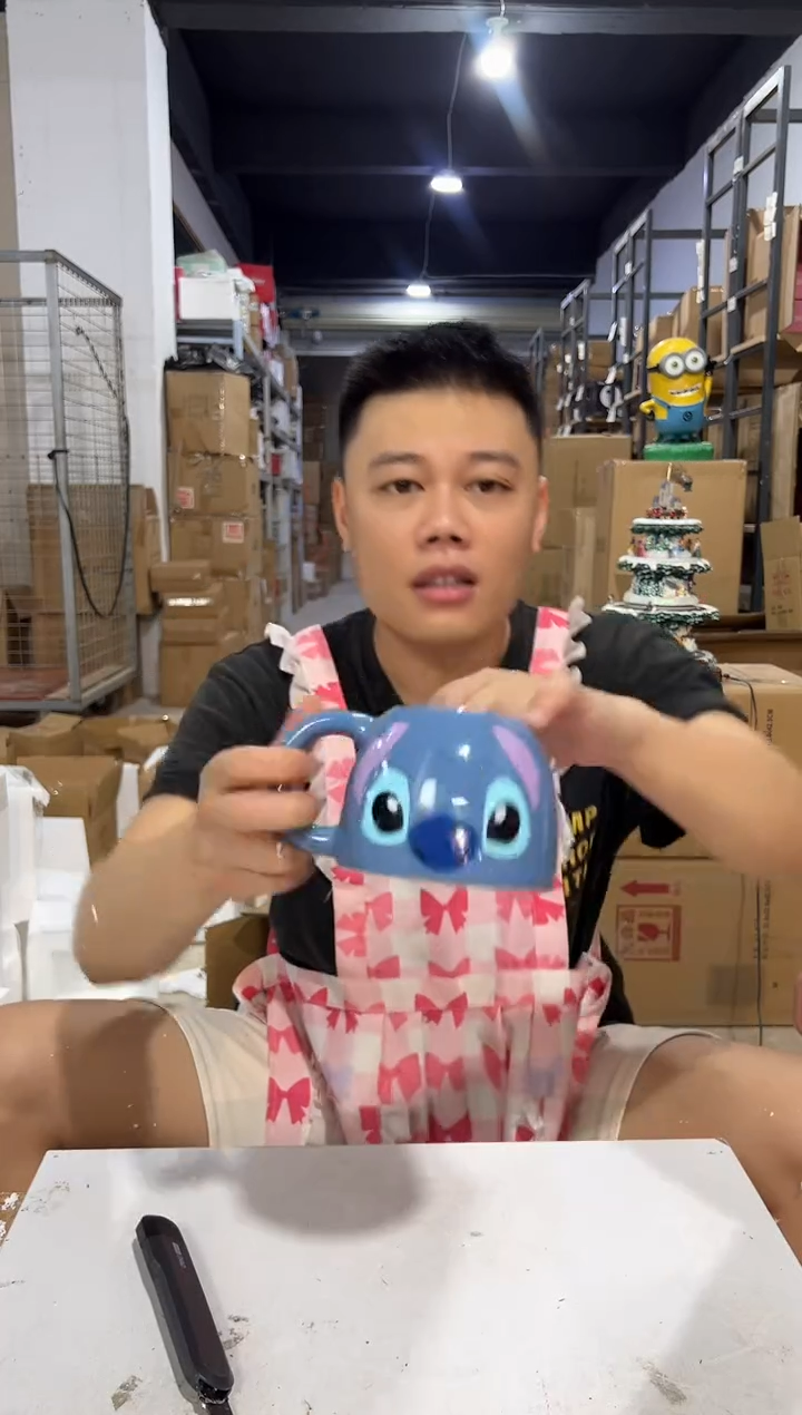 瓷片史迪仔馒头杯