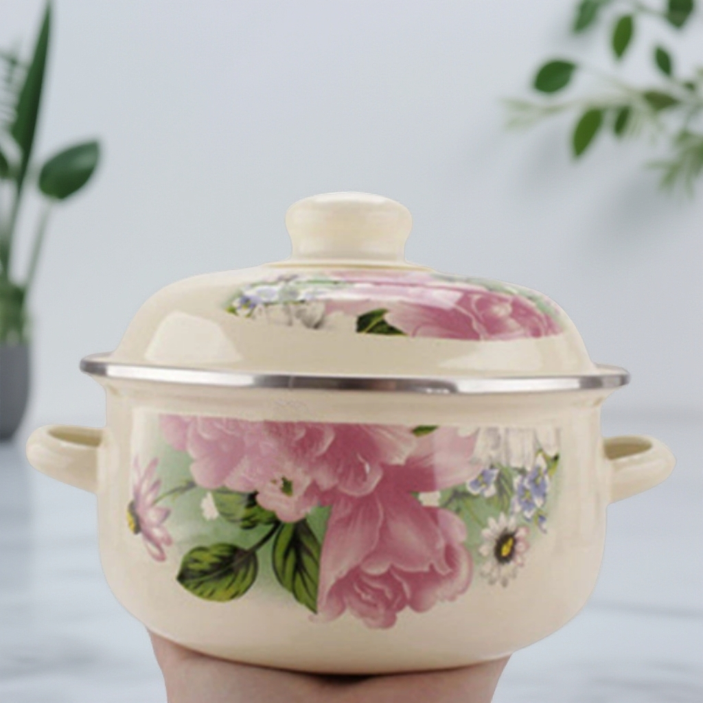 加厚珐琅搪瓷锅汤锅平底不粘锅煮炖锅煎药