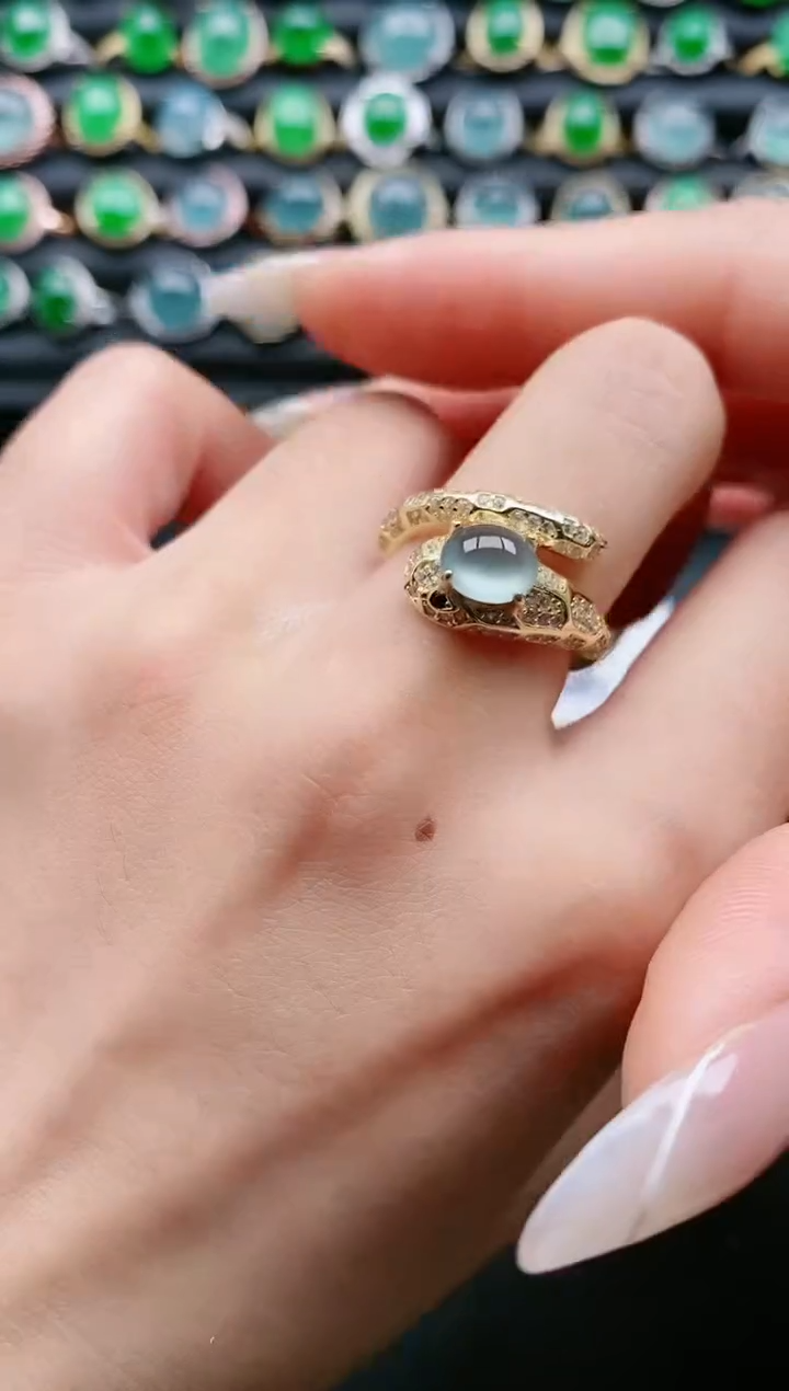 【闪购商品】翡翠戒指银S925镶嵌1111111111