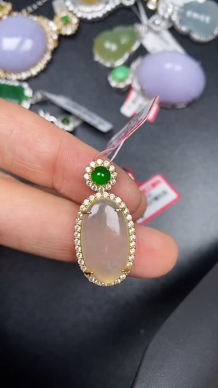 银S925镶嵌戒指翡翠1500