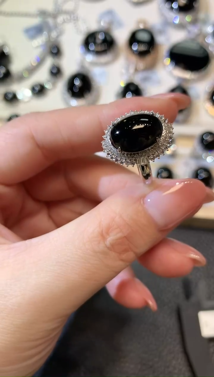 【闪购商品】翡翠戒指18K金镶嵌F41 翡翠