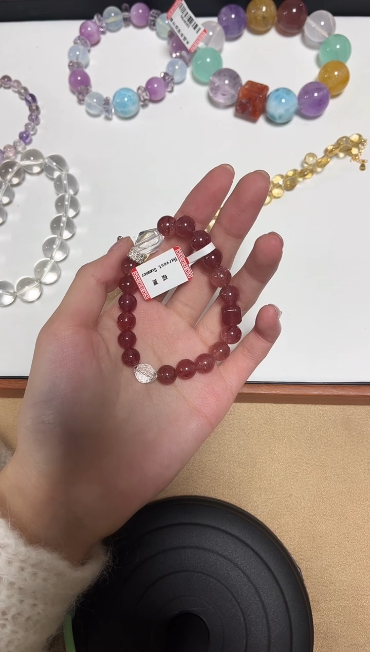 未镶嵌手链水晶14-86草莓晶设计款手链