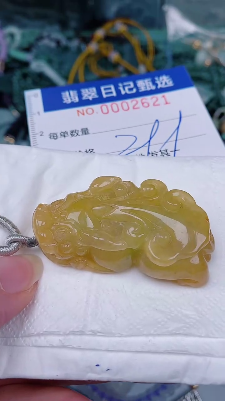 翡翠未镶嵌颈饰00002621