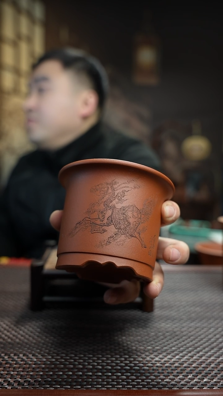 紫砂花盆0**7長木軒精品紫砂