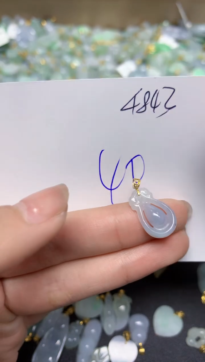 【闪购商品】翡翠颈饰18K金镶嵌 天然翡翠A货