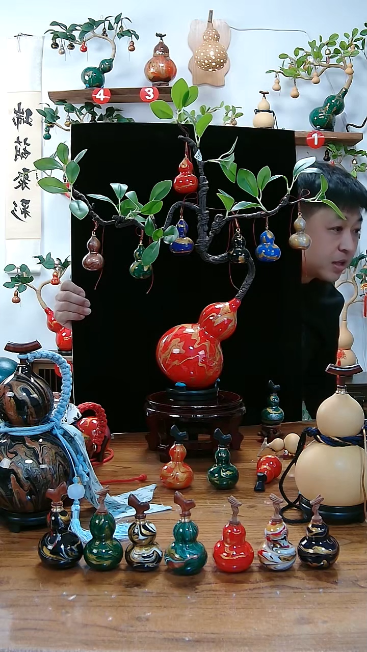 藤飞**痕葫芦摆件把件  189