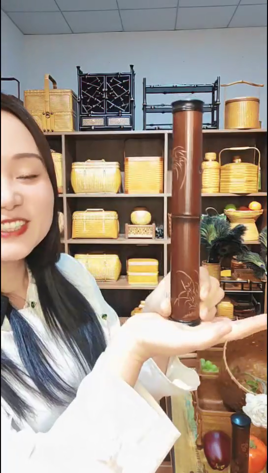 咪*老梅竹君子兰线香筒