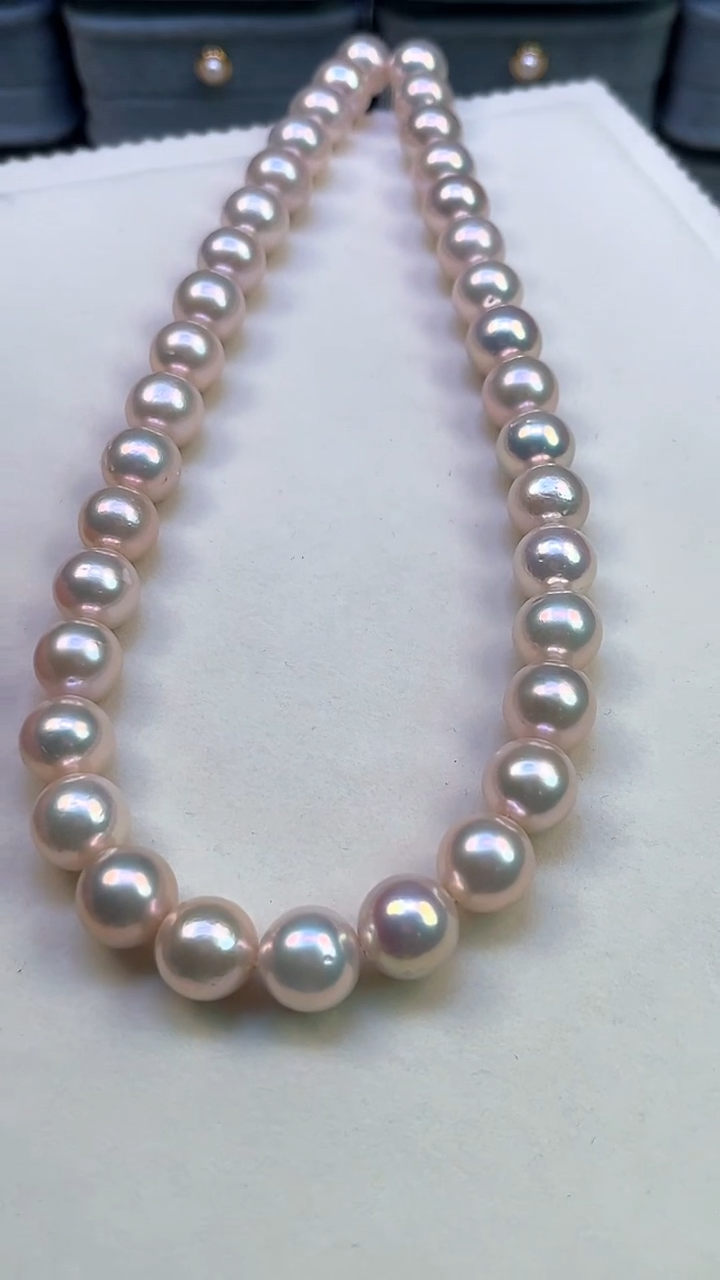 银S925镶嵌11-12mm爱迪生满串淡水珍珠多样性发一999999