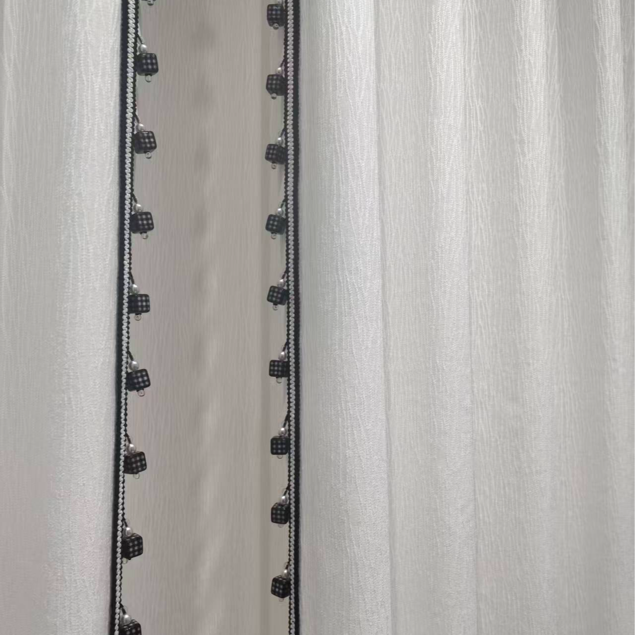 新款 幻影加捻提花窗纱（17-13）