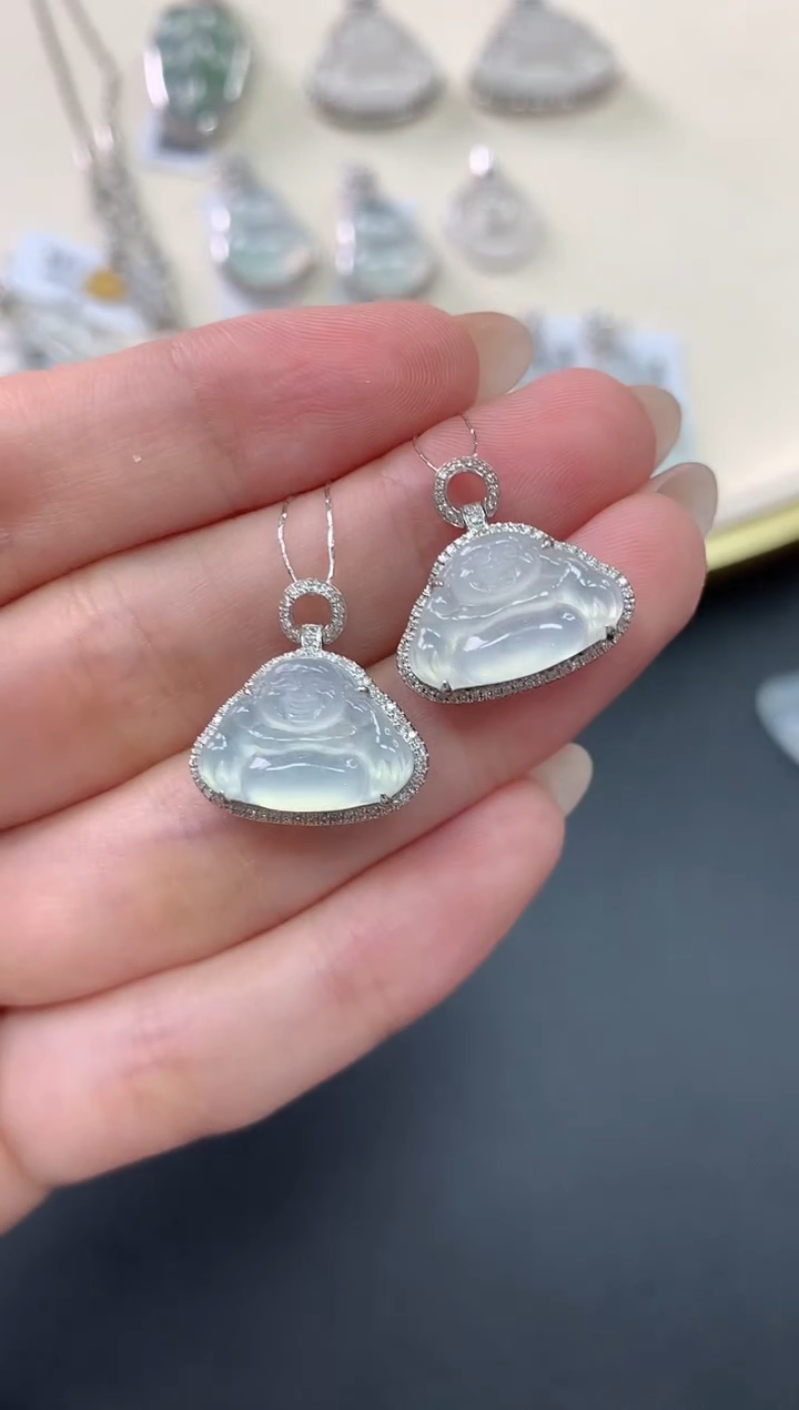 翡翠18K金镶嵌吊坠(不含链)Y990|多样性发货一件2980