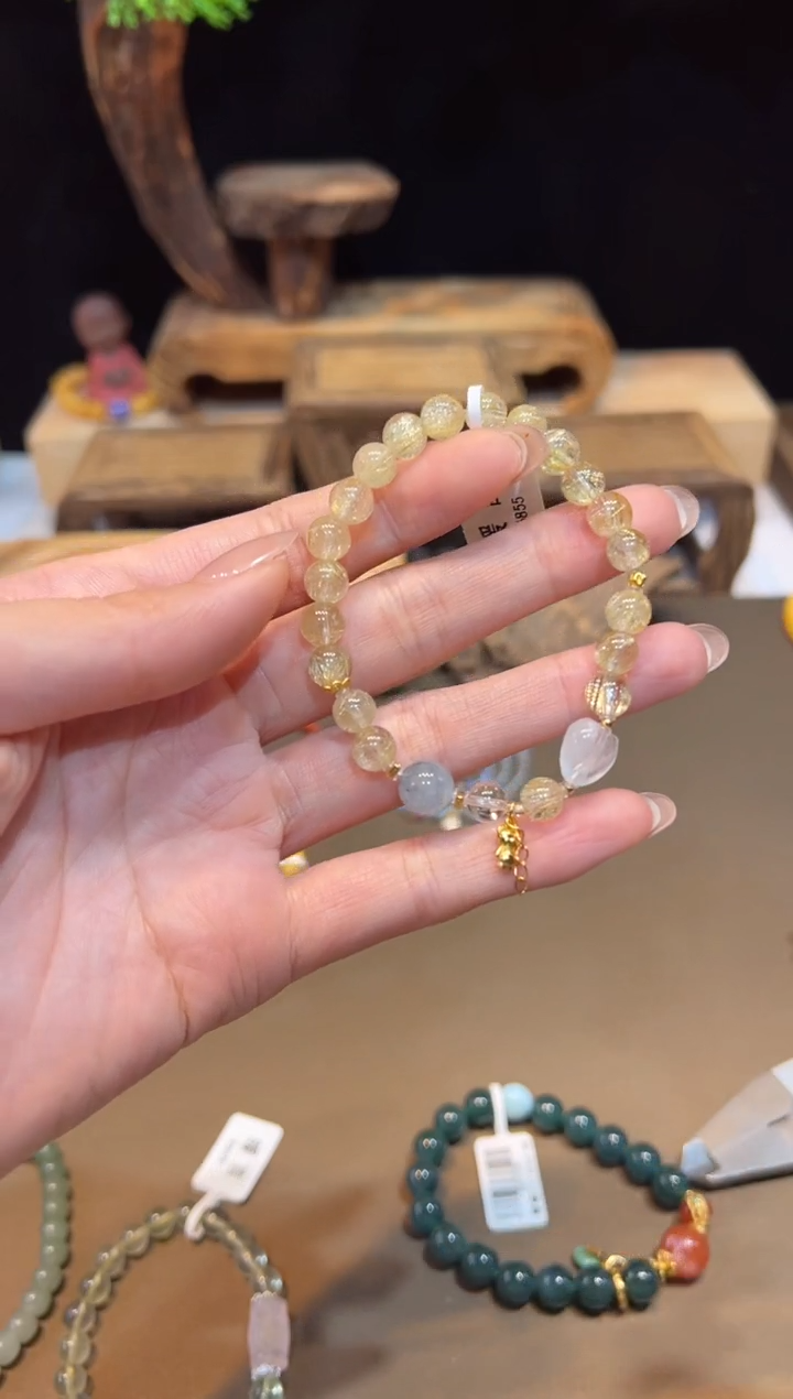 水晶手链未镶嵌手饰@@E6855