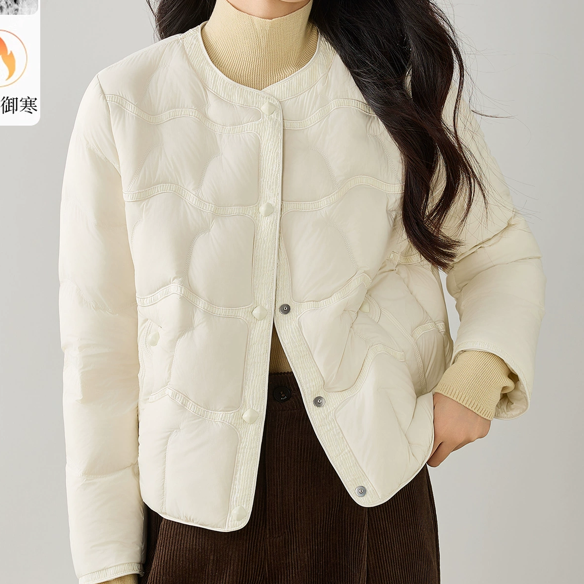 长袖小个子短款外套秋季圆领法式优雅剪#AVQ