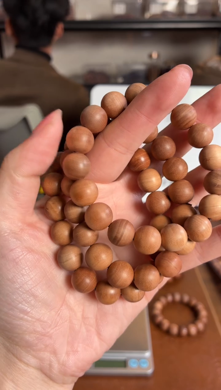 檀香木手串/手链12单圈老山檀微瑕
