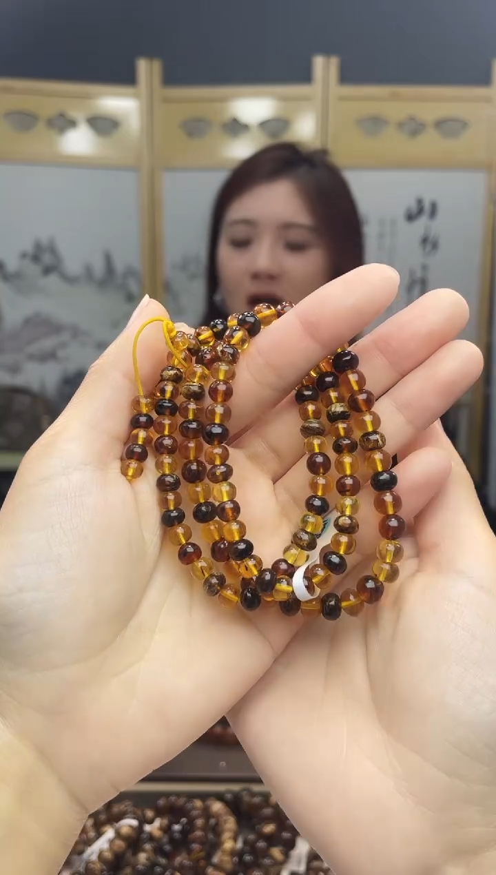 【闪购商品】琥珀裸石未镶嵌6+多宝108