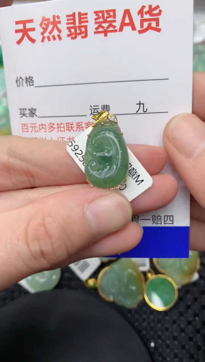 【闪购商品】翡翠颈饰18K金镶嵌11111111111