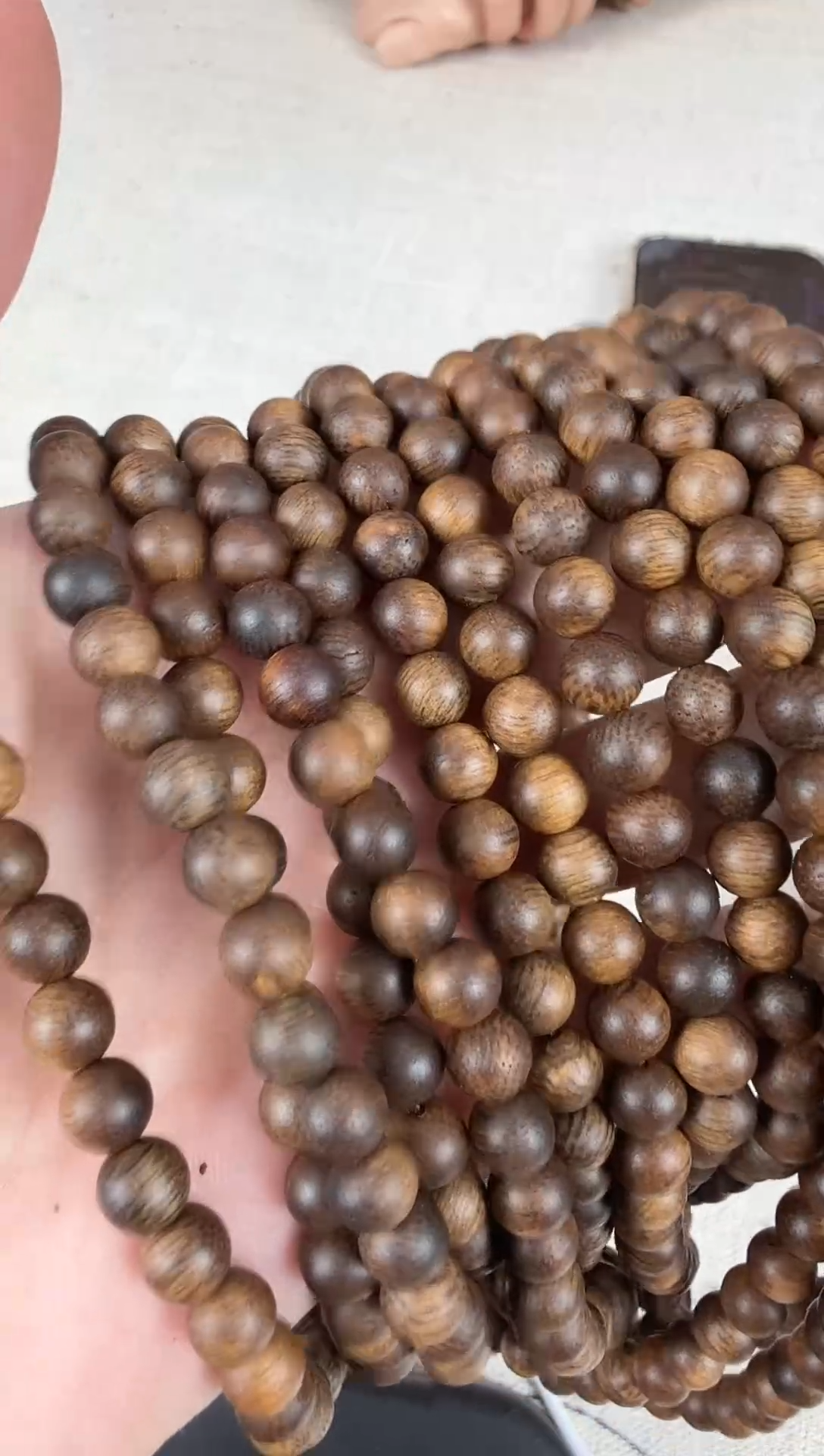 沉香沉香碎屑09沉香沉水浮圆珠多圈卡6/18克多样性发其一