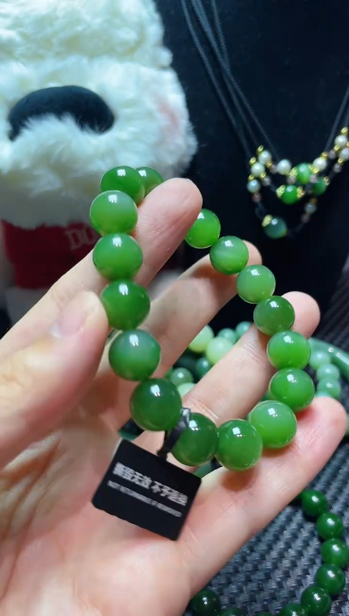 项链未镶嵌和田玉和田玉碧玉手串12mm