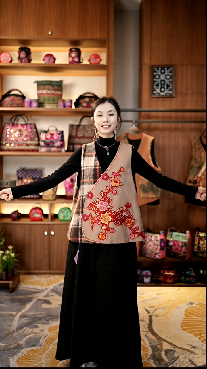 刺绣私人定制苗族手工衣服Z9819