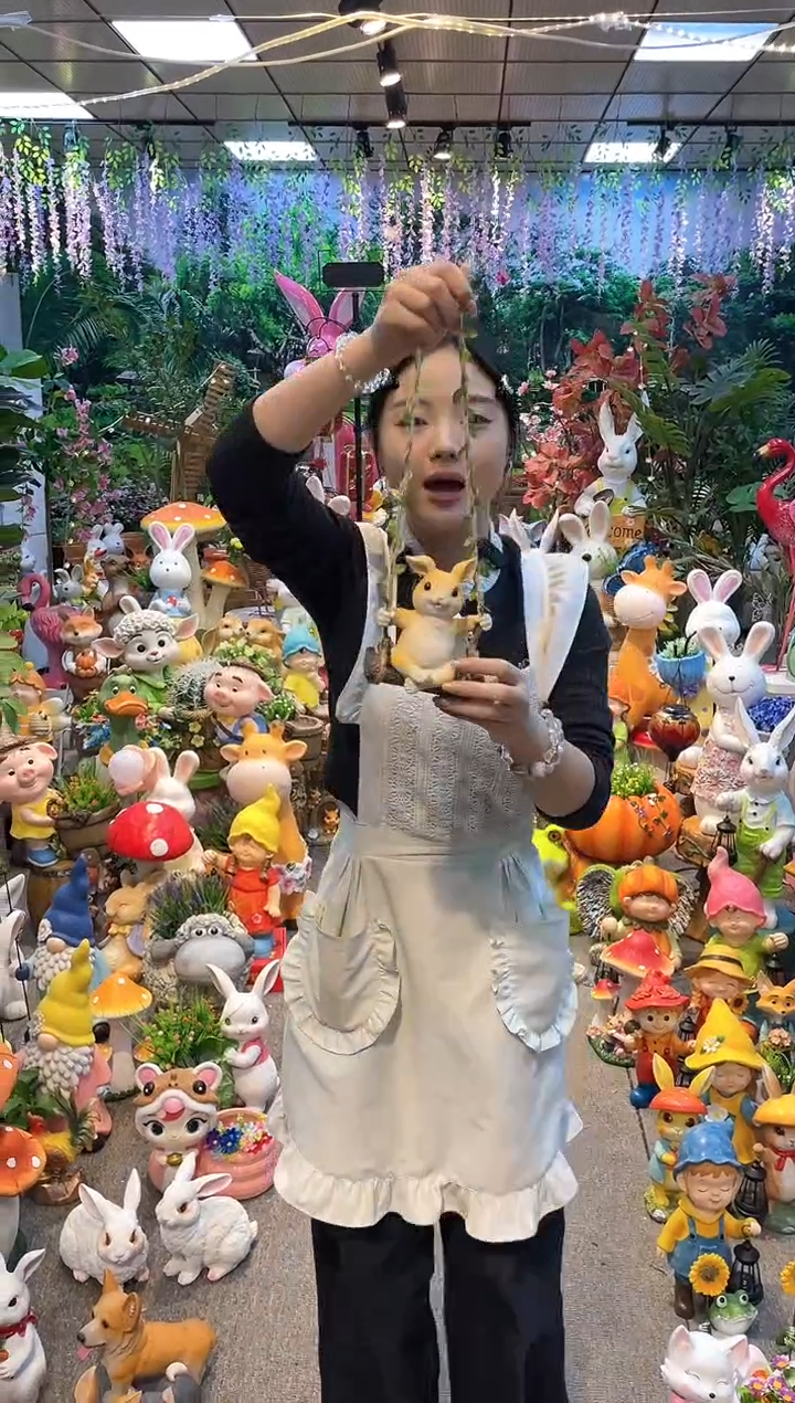 树脂户外花衣庭院摆件