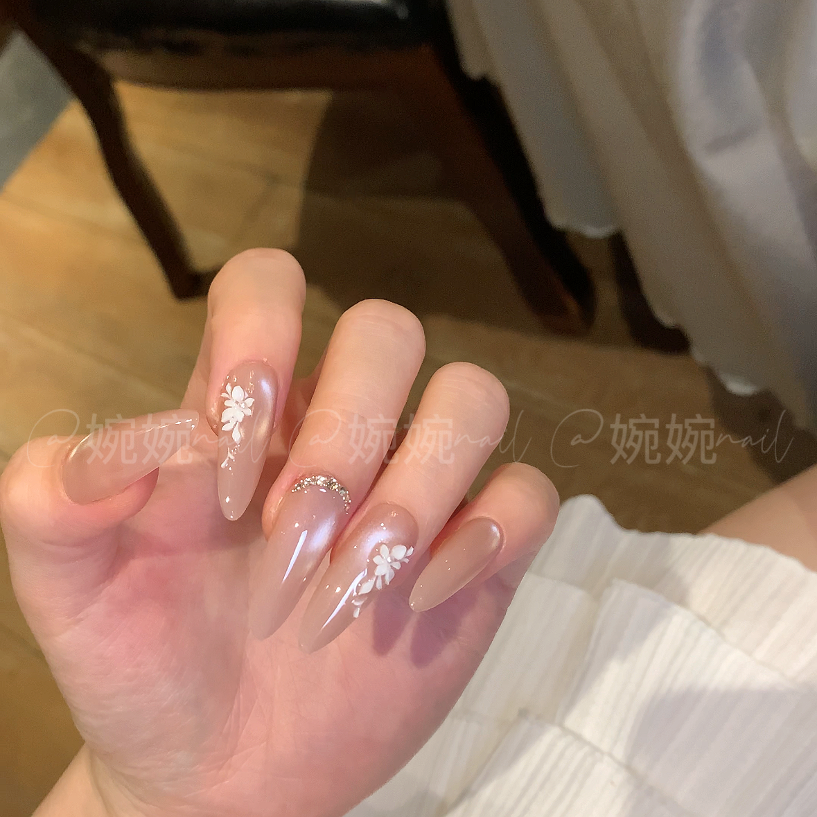清！！！【悠兰】纯手工纯猫眼立体花花设计穿戴甲