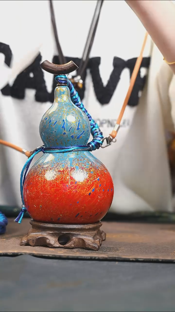 【闪购商品】XT249漆艺酒葫芦不包手串及旋转底座
